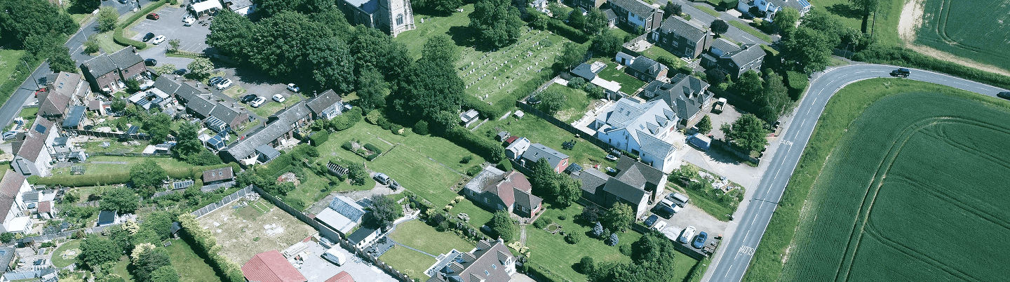 Aerial view of a local community